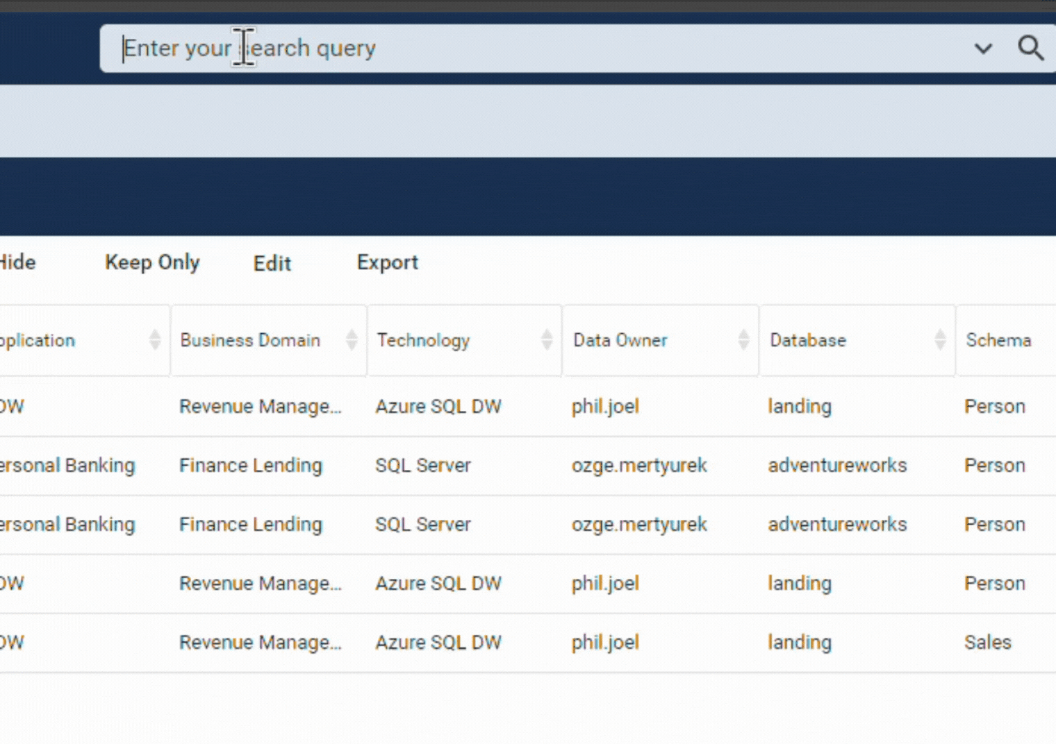 Augmented Data Catalog